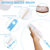 Silicone Baby Milk Bottle Cleaning Brush (Blue)